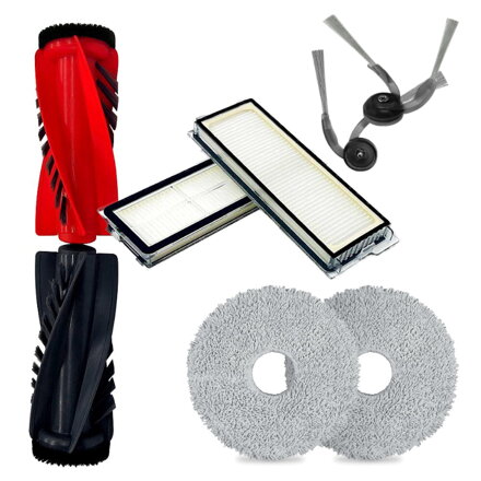 Kit accessori per Roborock Qrevo Curv/Edge/P20-Spazzole e filtri di ricambio